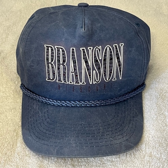 Branson Missouri Adjustable Light Blue Cotton Ball Cap - Picture 2 of 15